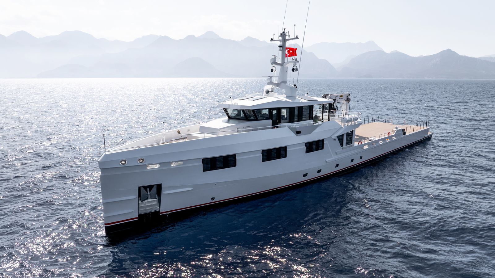 Yachting リトグラフフレーム付き 約A3サイズ Third Damen Yachting YS53 support yacht on sea trials